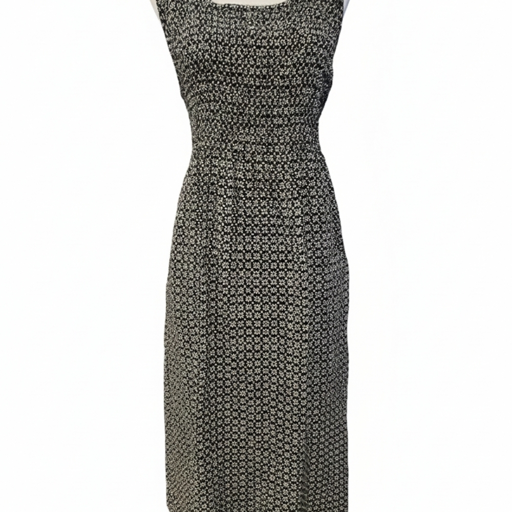 Croft & Barrow Black and White Midi Dress